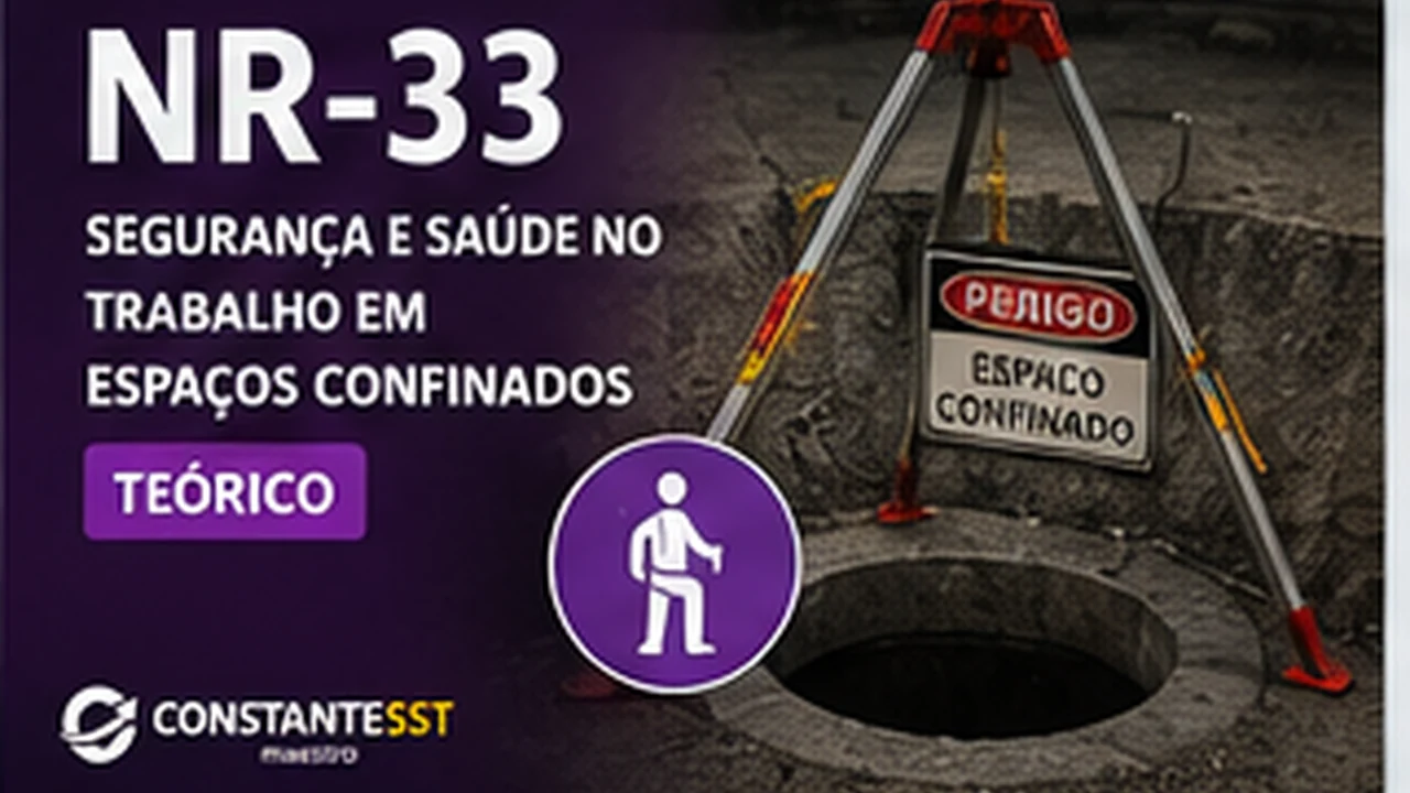 Entrada sinalizada de espaço confinado