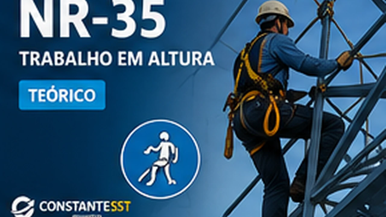 Trabalhador protegido em atividade em altura
